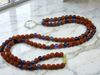 Rudraksha Lapis Lazuli Mala Necklace – Meditation Prayer Beads for Mental Clarity & Energy Healing