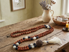 Balance Mala Beads Necklace – Black Onyx, Moonstone & Rudraksha Spiritual Mala