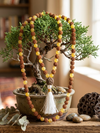 Yellow Citrine Rudraksha Mala Beads | Zen Romance Solar Yoga Necklace