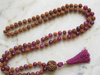 Pink Jade Rudraksha Mala | Handmade Love Meditation Prayer Beads