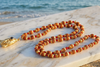 Balancing Chakra Mala with Hanuman Chalisa Pendant | Rudraksha & Red Crystal Prayer Beads