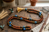Yoga Mala Beads Healing Stone Necklace with Rudraksha & Evil Eye Protection – Spiritual