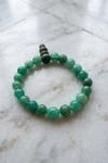 Healing Green Jade Wrist Mala Beads | Handmade Yoga Hand Mala Bracelet