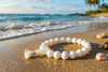 White Agate Moonstone Energy Beads Bracelet – Natural Healing Meditation Wrist Jewellery