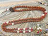 Rudraksha Mala with Mars Sun Moon Zodiac Pendant | Yoga Prayer Beads
