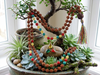 Handmade Yoga Mala Beads – Rudraksha Mercury Mars Jupiter Healing Prayer Mala Necklace