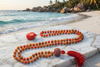 Rudraksha Coral Chakra Mala | Healing Prayer Beads Yoga Meditation Japamala