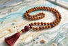 Garnet Rudraksha Meditation Mala Beads | Sacred Yoga Healing Necklace