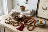 Vedic Sacred Geometry Yoga Mala Beads | Rudraksha & Maroon Meditation Prayer Necklace