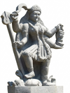 PRE ORDER Natural Stone Kali Garden Statue, Handcarved Granite Stone