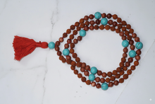 Mala Beads Love Protection Yoga Necklace Turquoise & Sunstone Prayer Beads