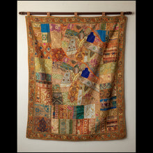  Vintage Hand Embroidered Indian Tapestry – Boho Wall Hanging Art