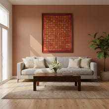  Earthy Russet Bed Tapestry – Embroidered Wall Décor, Boho Textile Art for Bedroom & Living Spaces