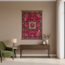  Pink Hand-Embroidered Tapestry – Bohemian Wall Hanging Art & Home Decor