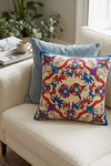 Colorful Suzani Embroidered Sofa Cushion Covers | Handmade Indian Toss Pillow Covers