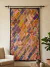Vintage Orange Tapestry – Embroidered Mandala Wall Hanging, Bedspread & Throw Rug