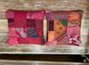 Handmade Boho Patchwork Cushion Covers – Vintage Pink Throw Pillows for Living Room
