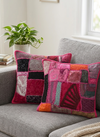 Handmade Boho Patchwork Cushion Covers – Vintage Pink Throw Pillow Covers for Sofa