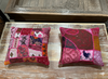 Handmade Boho Patchwork Cushion Covers Pink Throw Pillows for Living Room & Bedroom
