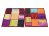 Handmade Boho Patchwork Cushion Covers – Red Decorative Throw Pillows for Living Room