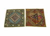 Boho Green & Beige Patchwork Cushion Covers – Handmade Decorative Throw Pillows 