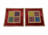 Boho Dark Red Patchwork Cushion Covers – Vintage Sari Decorative Throw Pillows