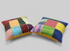 Boho Yellow Multi Patchwork Cushion Covers – Handmade Decorative Throw Pillows