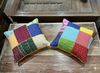Boho Yellow Multi Patchwork Cushion Covers – Handmade Decorative Throw Pillows