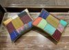 Green Multi Patchwork Cushion Covers – Handmade Vintage Throw Pillows