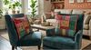 Dark Red Patchwork Cushion Covers – Handmade Bohemian Throw Pillow Covers for Sofa
