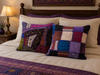 Handmade Purple Patchwork Cushion Covers – Bohemian Throw Pillow Covers 