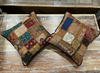Black Multi Patchwork Cushion Covers – Handmade Bohemian Throw Pillows Home Décor