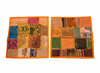 Orange Boho Patchwork Cushion Covers – Decorative Throw Pillows for Living Room