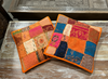Orange Boho Patchwork Cushion Covers – Handmade Throw Pillows for Living Room