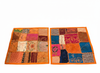 Orange Boho Patchwork Cushion Covers – Handmade Throw Pillows for Living Room