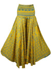 Boho-Chic Yellow-Green Palazzo Pants – Flowy, Stylish & Comfortable Beach Pants for Women