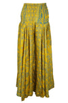 Boho-Chic Yellow-Green Palazzo Pants – Flowy, Stylish & Comfortable Beach Pants for Women