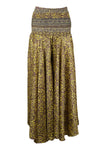 Women's Olive Green Boho Wide-Leg Pants – Handmade Flowy Divided Skirt Trousers