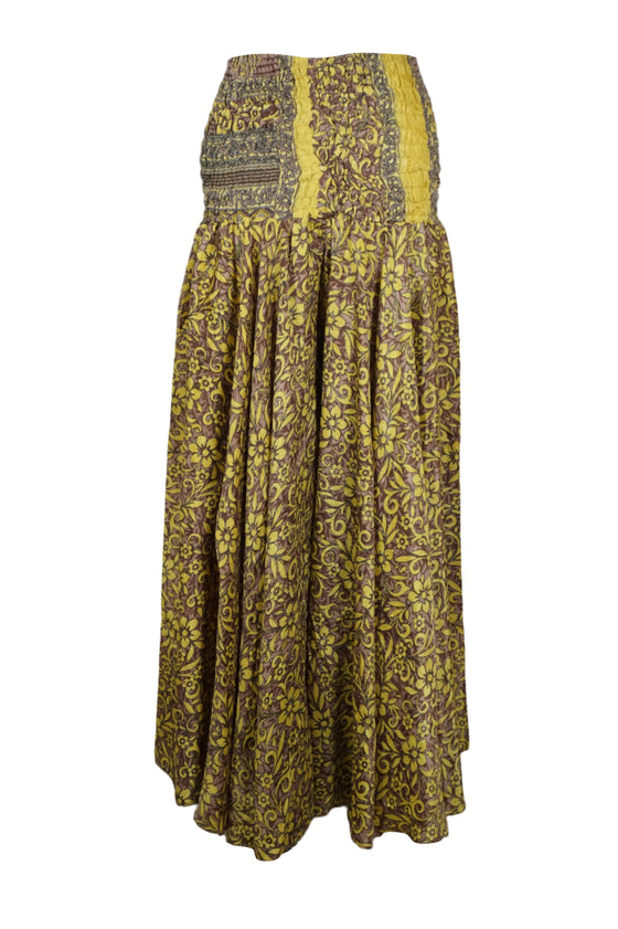 Women's Olive Green Boho Wide-Leg Pants – Handmade Flowy Divided Skirt Trousers