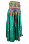 Boho Hippie Forest Green Floral Palazzo Pants – Breezy Flowy Pants for Spring & Summer