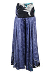 Deep Purple Boho Palazzo Pants – Handmade Wide-Leg Trousers with Floral Elegance SM