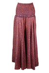 Bohemian Red Wide-Leg Pants – Handmade Flowy Pants for Women, Chic & Comfortable SM
