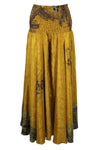 Women’s Dijon Yellow Boho Flared Skirt Pants – Handmade, Breezy & Beach-Ready SM