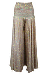 Oyster Pink Bohemian Wide-Leg Pants – Handmade Flowy Palazzo Elegance for Women SM