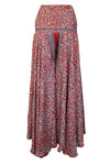 Bohemian Red Palazzo Pants – Handmade Flowy Wide-Leg Pants for Women SM
