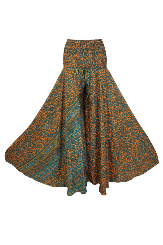 Women’s Handmade Orange Boho Palazzo Pants – Flowy, Wide-Leg, and Effortlessly Stylish SM