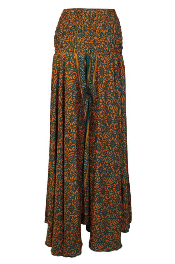 Women’s Handmade Orange Boho Palazzo Pants – Flowy, Wide-Leg, and Effortlessly Stylish SM