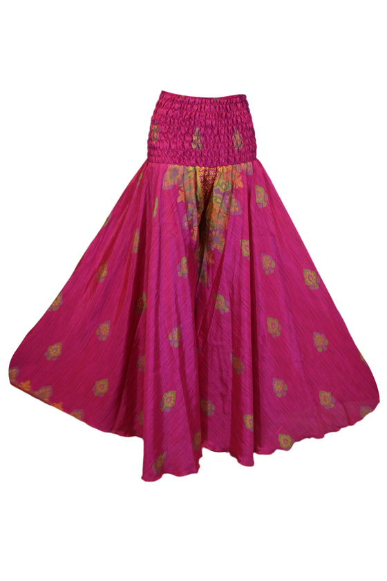 Handmade Bohemian Magenta Pink Wide-Leg Pants – Flowy, Elegant & Effortlessly Chic  SM