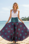 "Bohemian Dark Purple Wide-Leg Palazzo Pants – Graceful, Airy & Timelessly Chic" SM