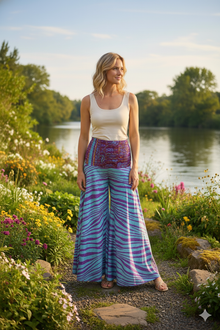  Handmade Sky Blue Boho Palazzo Pants – Airy, Graceful & Flowing in Wide-Leg Beauty SM